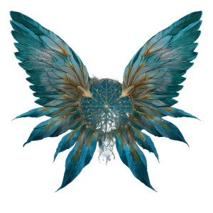 Sacred Geometry Wings Vinyl Car Decal Sticker – Waterproof & UV-Resistant 8"