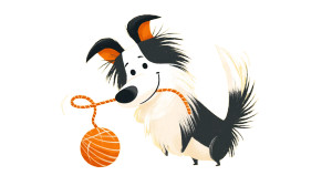 Playful Border Collie Vinyl Car Decal Sticker – Waterproof & UV-Resistant 8"