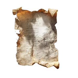 Torn Old Parchment Vinyl Car Decal Sticker – Waterproof & UV-Resistant 8"