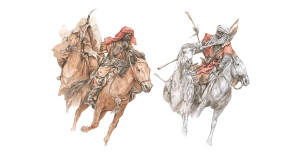 Ancient Bedouin Duel Vinyl Car Decal Sticker – Waterproof & UV-Resistant 8"
