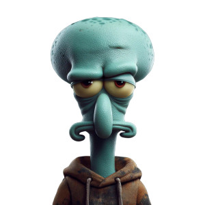 Squidward Tentacles Vinyl Car Decal Sticker – Waterproof & UV-Resistant 8"