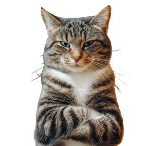 Grumpy Upright Cat V3 Vinyl Car Decal Sticker – Waterproof & UV-Resistant 8" Grumpy Upright Cat V3 Vinyl Car Decal Sticker – Waterproof & UV-Resistant 8"