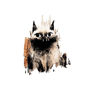 Surreal Cat Sketch Vinyl Car Decal Sticker – Waterproof & UV-Resistant 8"