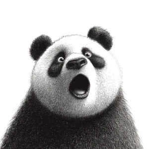 Chubby Q Panda Vinyl Car Decal Sticker – Waterproof & UV-Resistant 8"