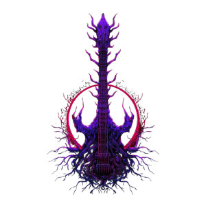 Surreal Guitar Mushroom V2 Vinyl Car Decal Sticker – Waterproof & UV-Resistant 8"