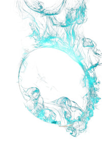 Ghostly Blue Vapor Vinyl Car Decal Sticker – Waterproof & UV-Resistant 8"