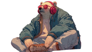 Relaxed Bear Listening Vinyl Car Decal Sticker – Waterproof & UV-Resistant 8" Relaxed Bear Listening Vinyl Car Decal Sticker – Waterproof & UV-Resistant 8"