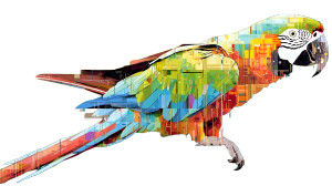 Deconstructivist Parrot Vinyl Car Decal Sticker – Waterproof & UV-Resistant 8" Deconstructivist Parrot Vinyl Car Decal Sticker – Waterproof & UV-Resistant 8"