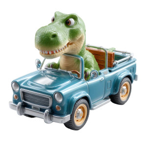 Toy Dinosaur Ride Vinyl Car Decal Sticker – Waterproof & UV-Resistant 8"