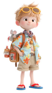 Cheerful Western Boy Vinyl Car Decal Sticker – Waterproof & UV-Resistant 8"