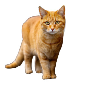 Orange Cat V2 Vinyl Car Decal Sticker – Waterproof & UV-Resistant 8"