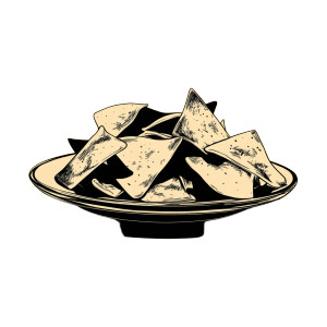 Plate Of Nachos Vinyl Car Decal Sticker – Waterproof & UV-Resistant 8"