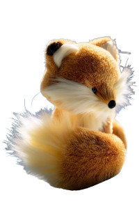 Fluffy Fox Toy Vinyl Car Decal Sticker – Waterproof & UV-Resistant 8"