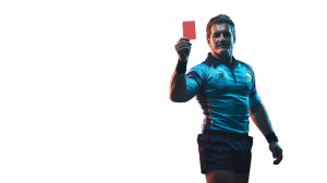 Rugby Referee Red Card Vinyl Car Decal Sticker – Waterproof & UV-Resistant 8"