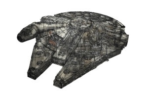 Millennium Falcon Blueprint Vinyl Car Decal Sticker – Waterproof & UV-Resistant 8"