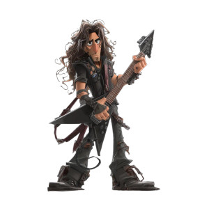 Evil Metal Guitarist Vinyl Car Decal Sticker – Waterproof & UV-Resistant 8"