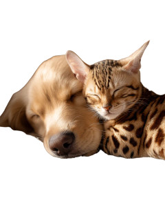 Puppy And Kitten Cuddle Vinyl Car Decal Sticker – Waterproof & UV-Resistant 8"