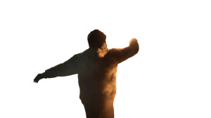 Silhouette Of Protester Vinyl Car Decal Sticker – Waterproof & UV-Resistant 8"