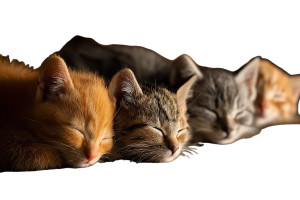 Sleeping Kittens Fireplace V2 Vinyl Car Decal Sticker – Waterproof & UV-Resistant 8"