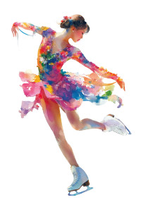 Graceful Ice Skater Vinyl Car Decal Sticker – Waterproof & UV-Resistant 8"