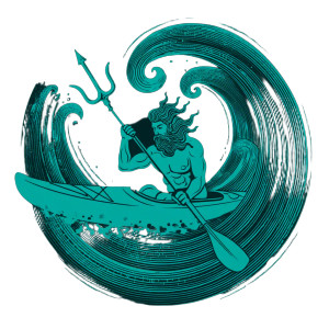 Poseidon In Kayak Vinyl Car Decal Sticker – Waterproof & UV-Resistant 8" Poseidon In Kayak Vinyl Car Decal Sticker – Waterproof & UV-Resistant 8"
