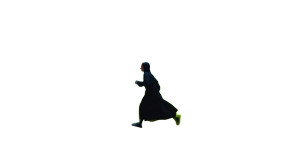 Veiled Figure Sprinting Vinyl Car Decal Sticker – Waterproof & UV-Resistant 8"