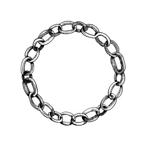 Chain Circle Vinyl Car Decal Sticker – Waterproof & UV-Resistant 8"