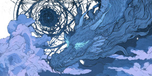 Water Dragon Soaring Vinyl Car Decal Sticker – Waterproof & UV-Resistant 8"