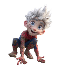 Muddy Spider-Boy Vinyl Car Decal Sticker – Waterproof & UV-Resistant 8"