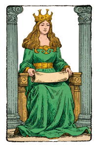 High Priestess Tarot V2 Vinyl Car Decal Sticker – Waterproof & UV-Resistant 8"