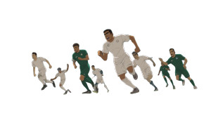 Dramatic Football Clash Vinyl Car Decal Sticker – Waterproof & UV-Resistant 8"