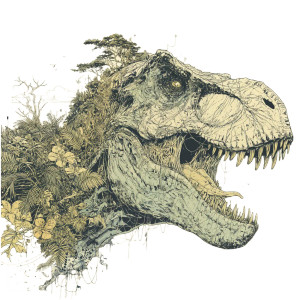 T Rex Profile V2 Vinyl Car Decal Sticker – Waterproof & UV-Resistant 8"