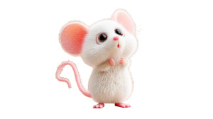 Whimsical White Mouse Vinyl Car Decal Sticker – Waterproof & UV-Resistant 8"