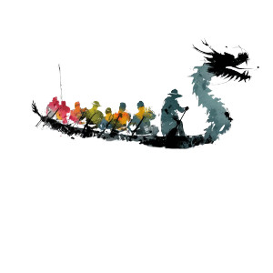 Dragon Boat Race Vinyl Car Decal Sticker – Waterproof & UV-Resistant 8"