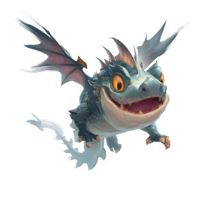 Friendly Silver Dragon V2 Vinyl Car Decal Sticker – Waterproof & UV-Resistant 8"