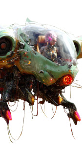 Flying Vehicle Scene Vinyl Car Decal Sticker – Waterproof & UV-Resistant 8"