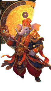 Fantasy Emperor Ganesha Vinyl Car Decal Sticker – Waterproof & UV-Resistant 8"