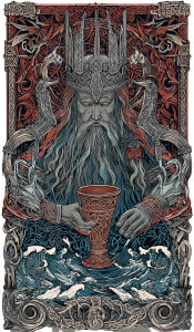 Norwegian Folklore King Vinyl Car Decal Sticker – Waterproof & UV-Resistant 8"