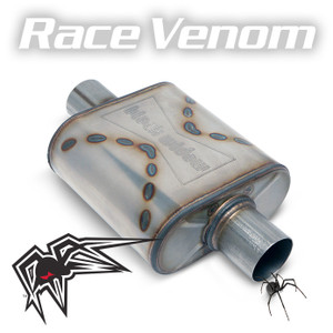 Race Venom Stainless Steel Exhaust Muffler | Bi-Directional Performance | Aggressive Sound | Limited Lifetime Warranty Race Venom Stainless Steel Exhaust Muffler | Bi-Directional Performance | Aggressive Sound | Limited Lifetime Warranty