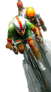 Racing Cyclists Vinyl Car Decal Sticker – Waterproof & UV-Resistant 8"