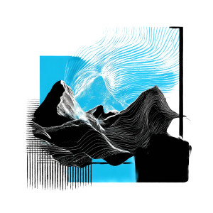 Abstract Mountain Design Vinyl Car Decal Sticker – Waterproof & UV-Resistant 8"