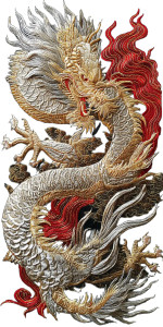 Chinese Dragon Embroidery Vinyl Car Decal Sticker – Waterproof & UV-Resistant 8" Chinese Dragon Embroidery Vinyl Car Decal Sticker – Waterproof & UV-Resistant 8"