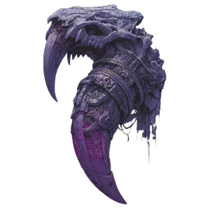 Purple Fang Vinyl Car Decal Sticker – Waterproof & UV-Resistant 8"