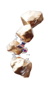 Floating Gold Stones Vinyl Car Decal Sticker – Waterproof & UV-Resistant 8"