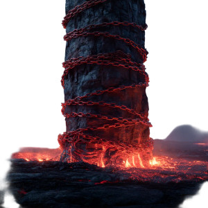 Glowing Rock Pillar Vinyl Car Decal Sticker – Waterproof & UV-Resistant 8"