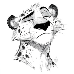 Sleepy Leopard Portrait V2 Vinyl Car Decal Sticker – Waterproof & UV-Resistant 8"