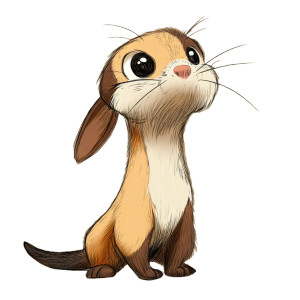 Bunny-Eared Weasel Vinyl Car Decal Sticker – Waterproof & UV-Resistant 8"