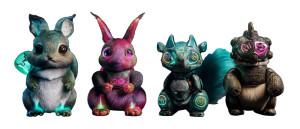 Cyberpunk Toy Creatures Vinyl Car Decal Sticker – Waterproof & UV-Resistant 8"