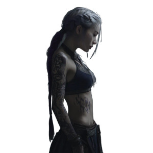 Viking Warrior Woman V6 Vinyl Car Decal Sticker – Waterproof & UV-Resistant 8"