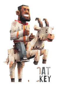 Goat Jockey Vinyl Car Decal Sticker – Waterproof & UV-Resistant 8"